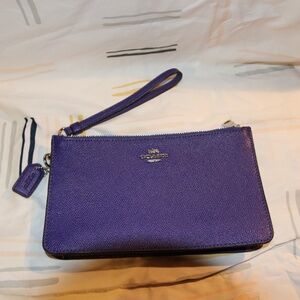 Coach Double-zip Wristlet/Clutch - Purple